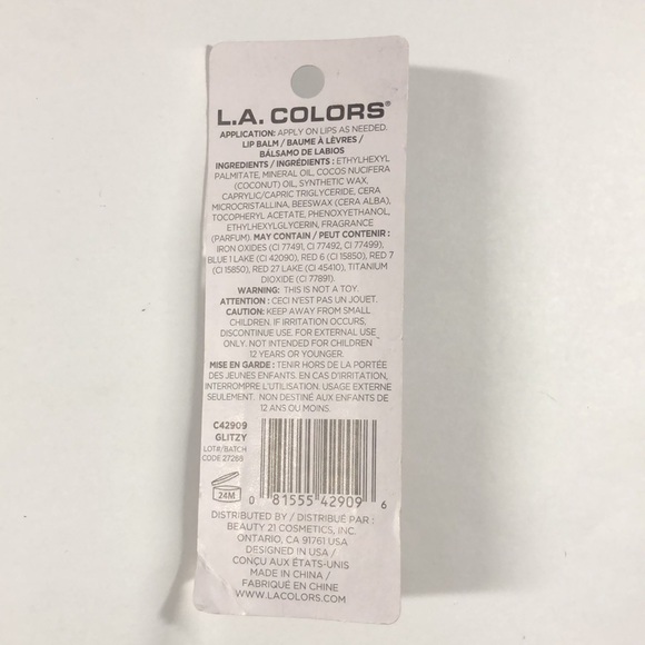 L.A. Colors Moisturizing Lip Balm Glitzy - Picture 3 of 3